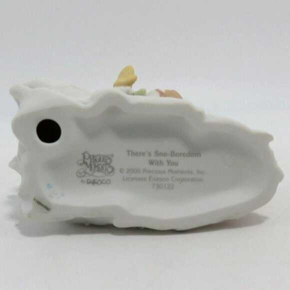 Precious Moments "Theres Sno-Boredom With You" 2000 Enesco Figurine With Box - Picture 5 of 10